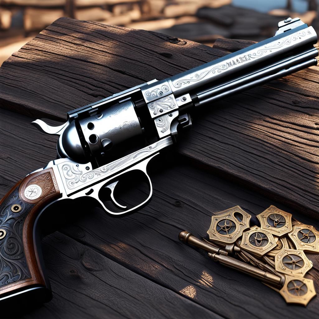 1873 Colt .45 Peacemaker Revolver - AI Generated Artwork - NightCafe ...