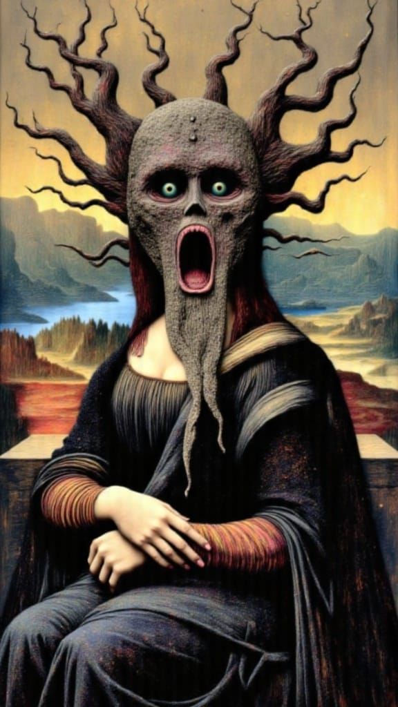 <lora:mixit:1.0> <lora:MJ Style:1.0> Cthulhu as the Mona Lisa 