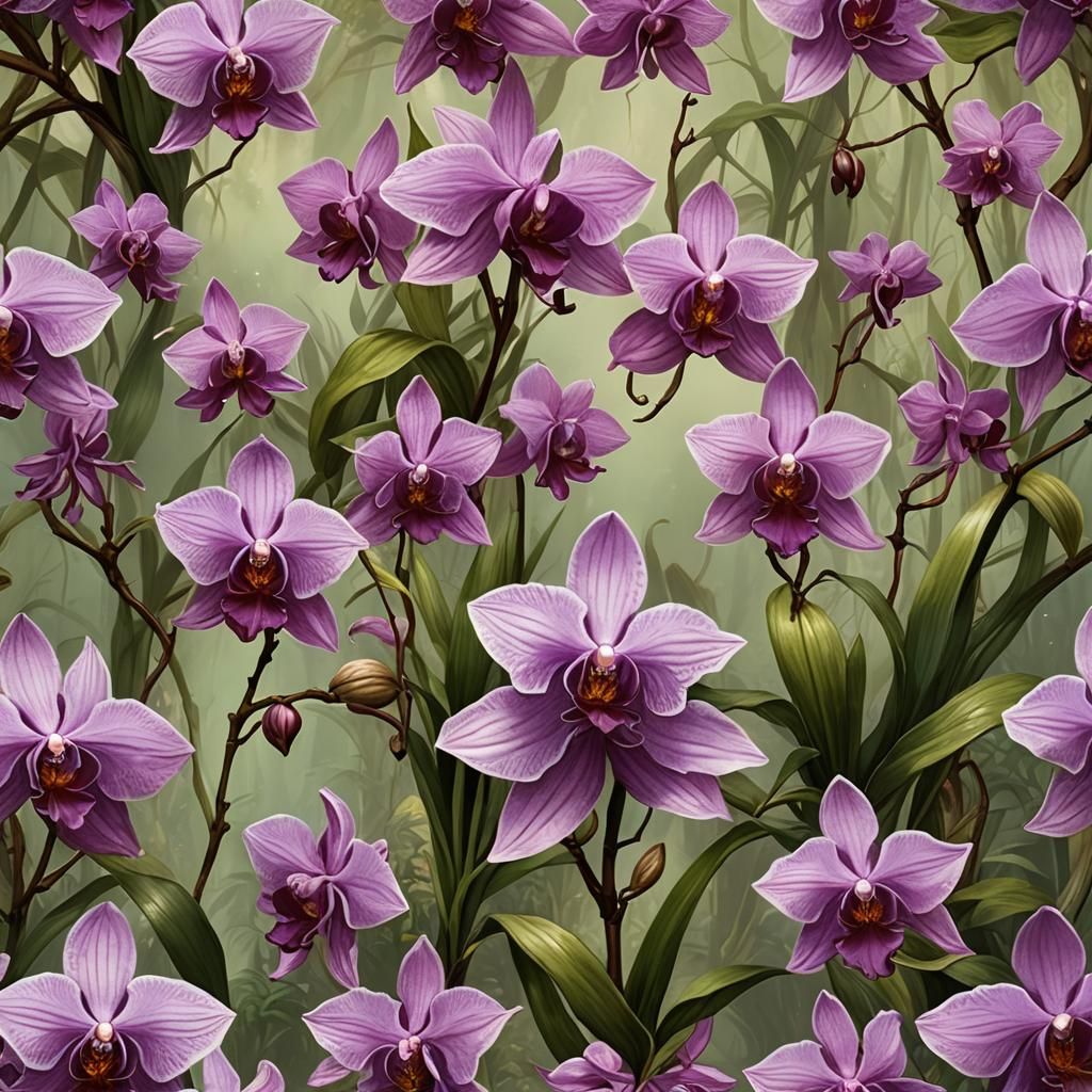 Orchids - AI Generated Artwork - NightCafe Creator