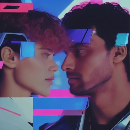 <lora:<lora:The Broken 90s SD15:1.0>
1990's style damaged sci-fi movie scene. Grainy VHS quality, random glitches in Vaporwave