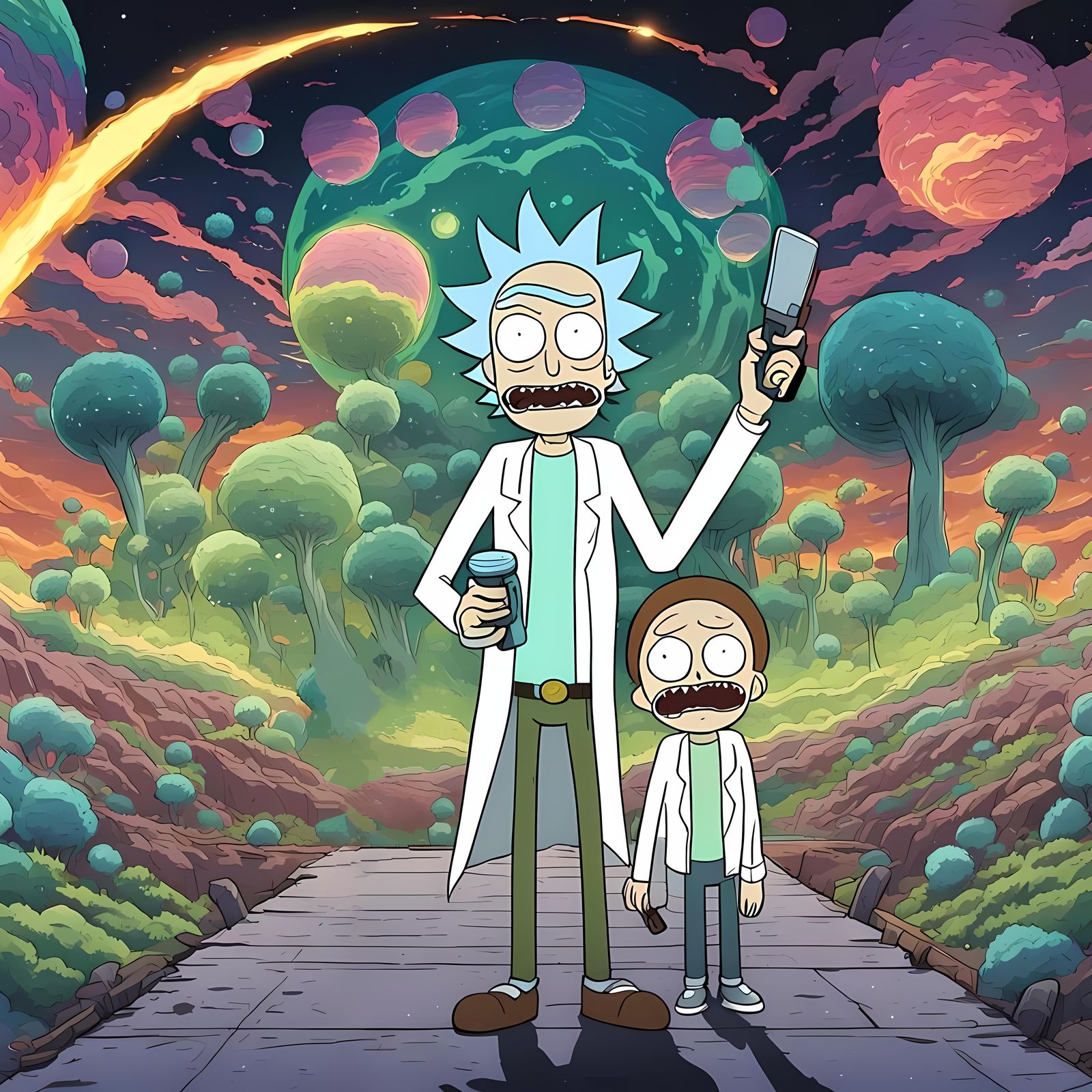The art of Rick and Morty