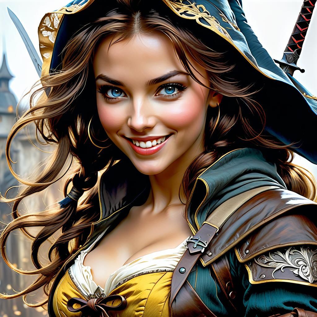 Belle as an Assassin's Creed  by @Coco Lasticot