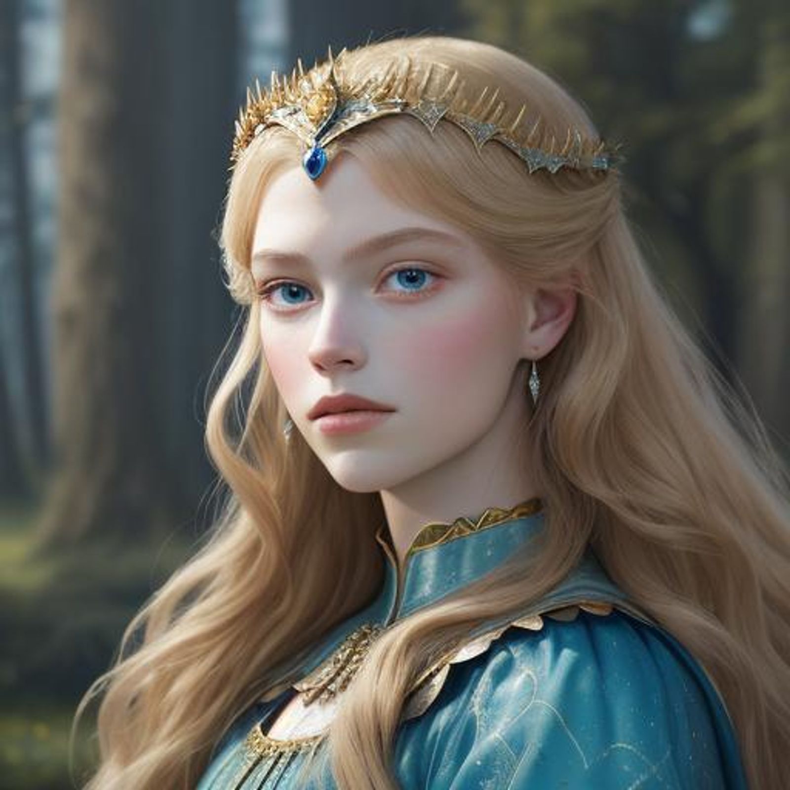 Portrait of Aurora in The Sleeping Beauty, as a warrior princess - AI ...