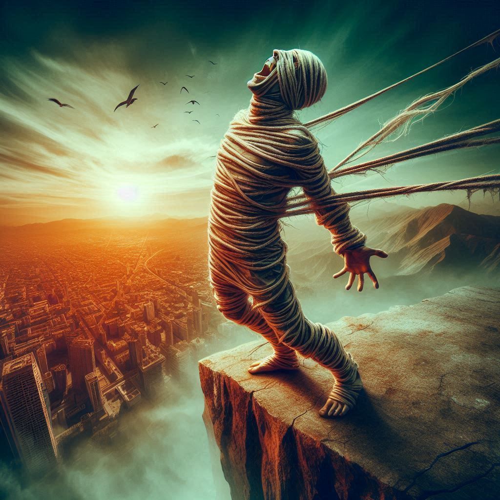 Standing on the edge of desperation