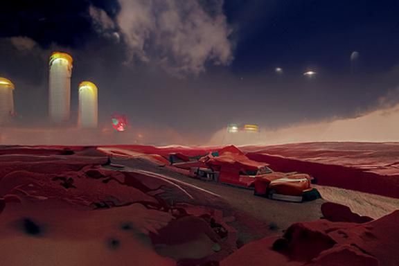 Gas station on Mars