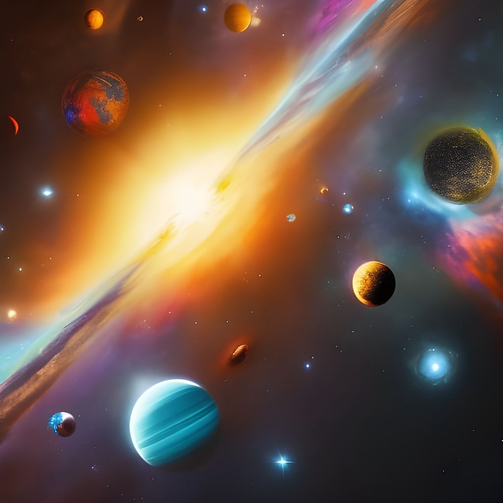 Pop Art Explosion of Planets in Orion's Belt