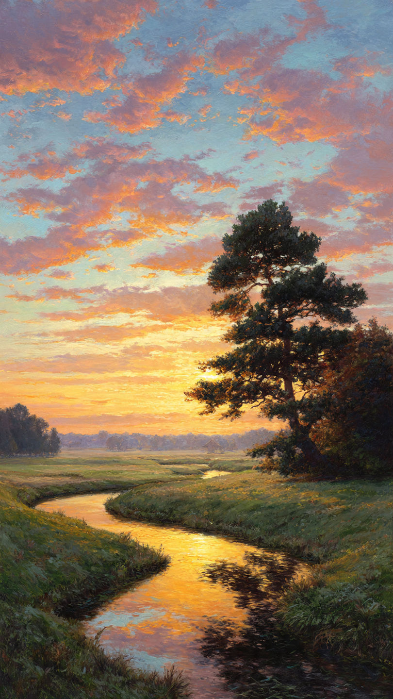 A Landscape Whispering in Hues of Fire and Gold (4)