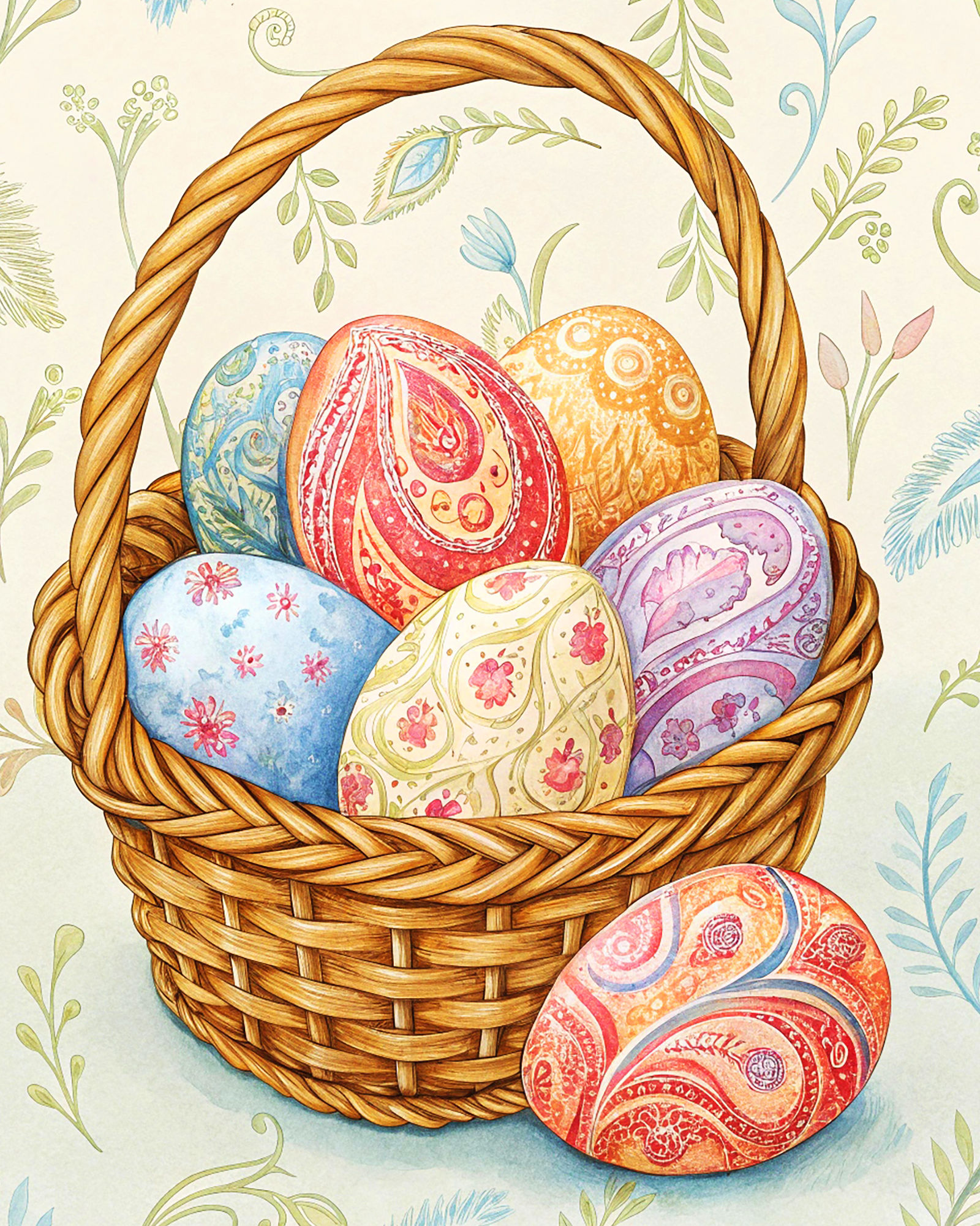 Paisley Abstract Egg Designs
