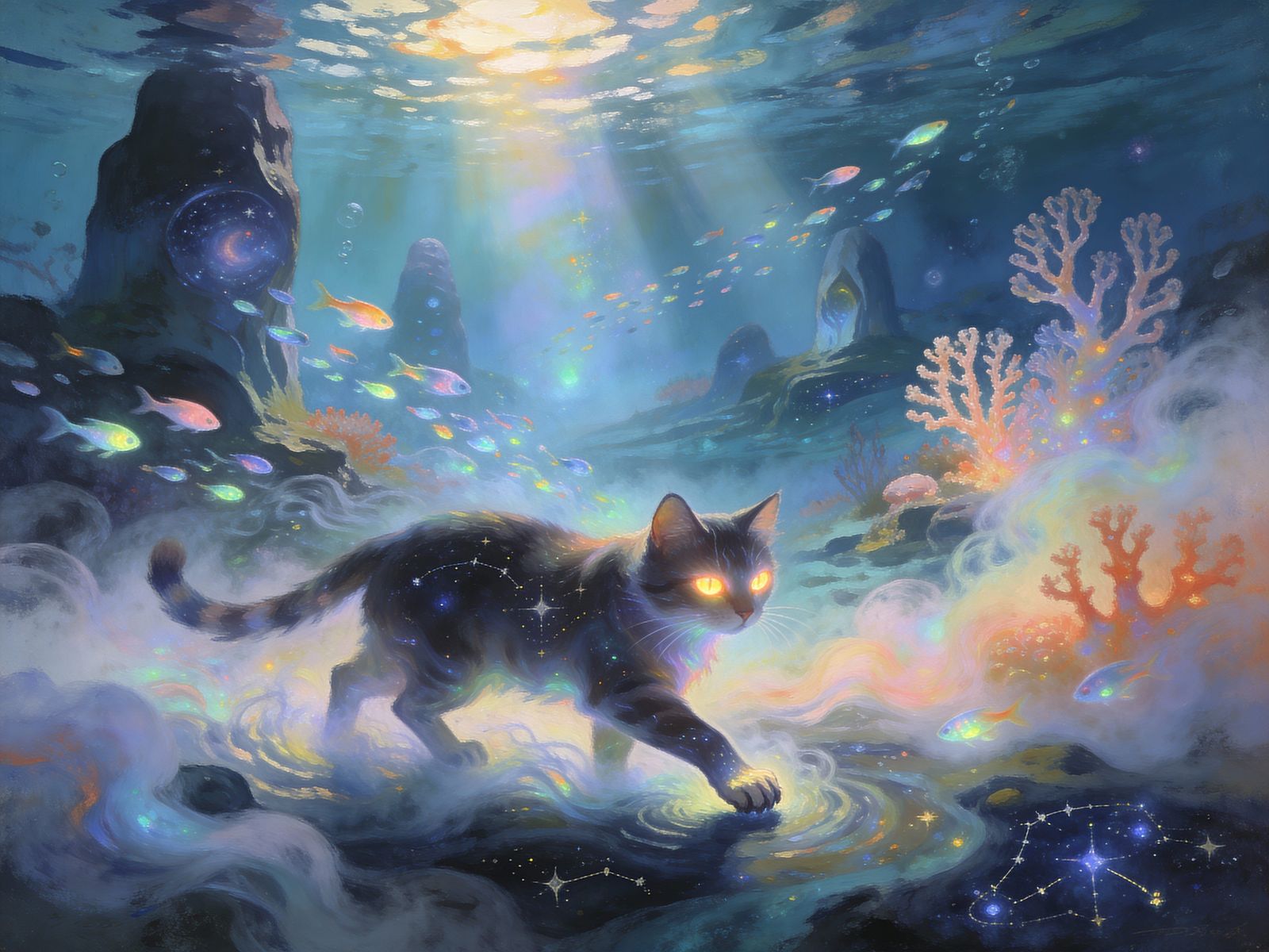 Between Velvet Paws & Dream Corals  by @TimanazArt