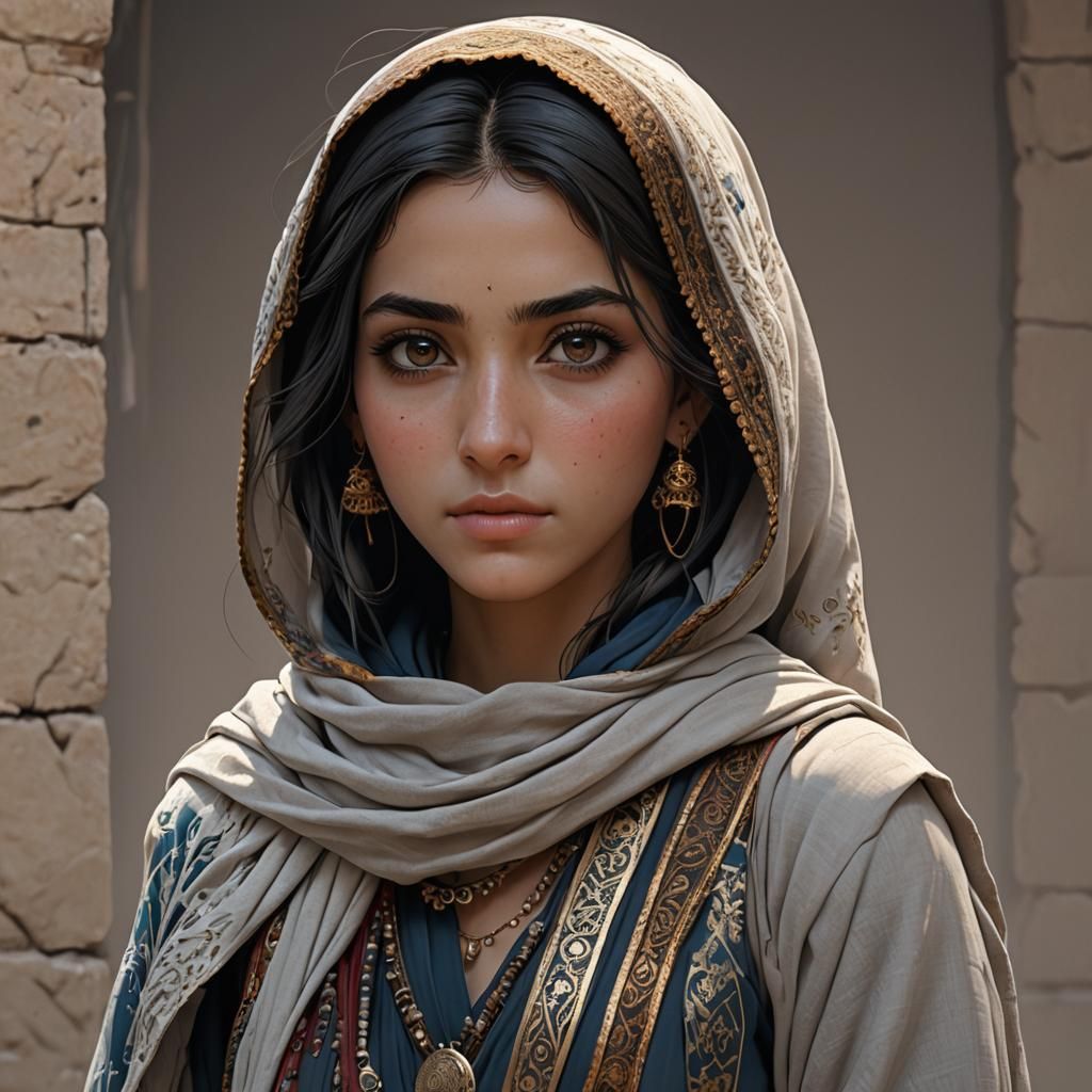 a beautiful afghan girl