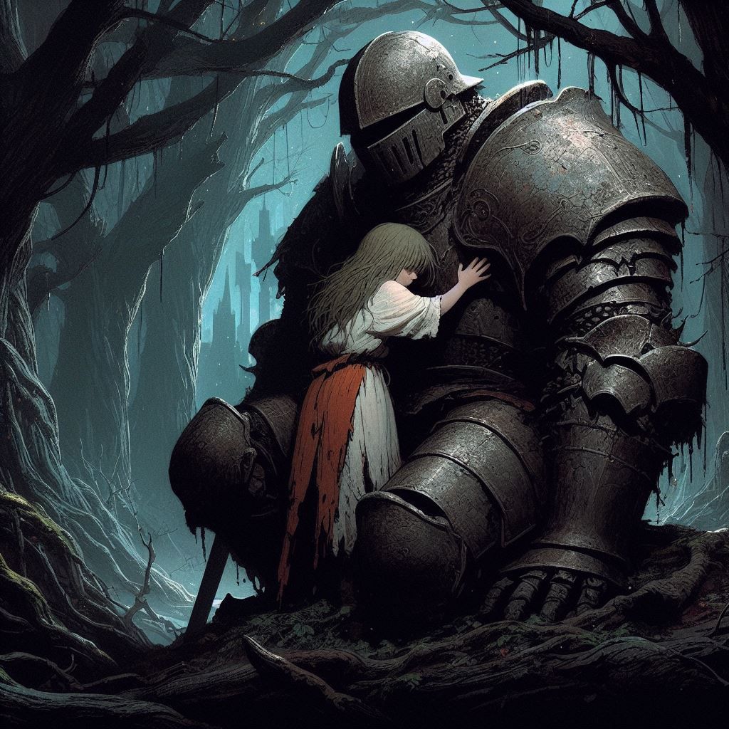 Hugging her Guardian