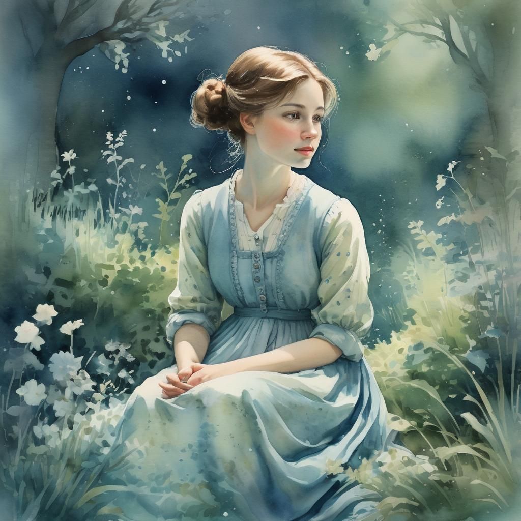 je ne vous parlerais pas d'elle, aquarelle
