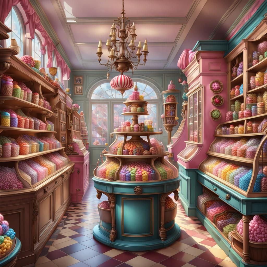 Candy shop - AI Generated Artwork - NightCafe Creator