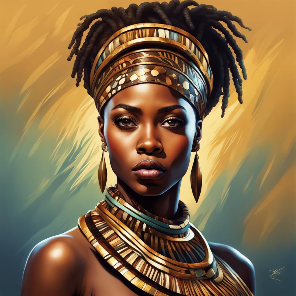 Radiant Zulu Beauty: A Glimpse of African Heritage - AI Generated ...