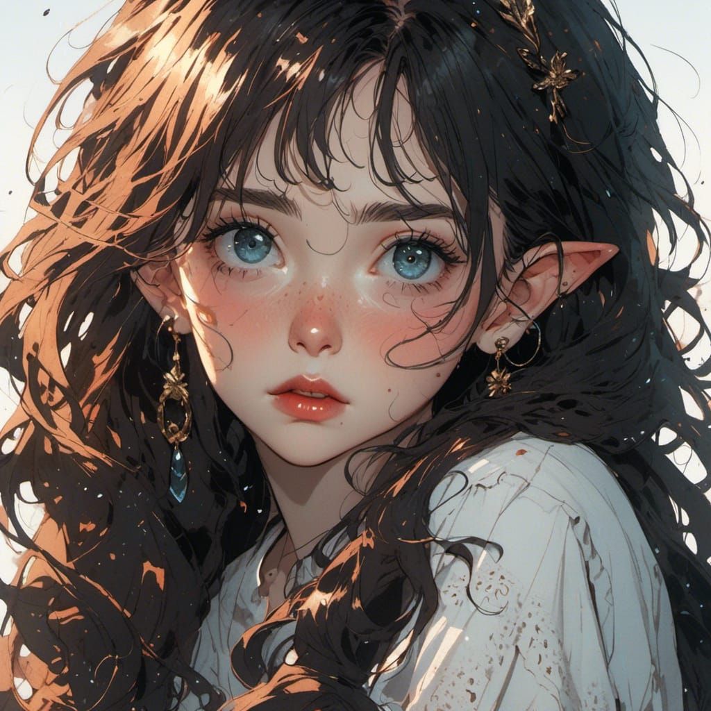 <lora:SparkleMix:1.0> (fae) (extreme closeup) (natural light) (nighttime) (extreme realism) (realistic textures) (pointed ears)(extremely de...