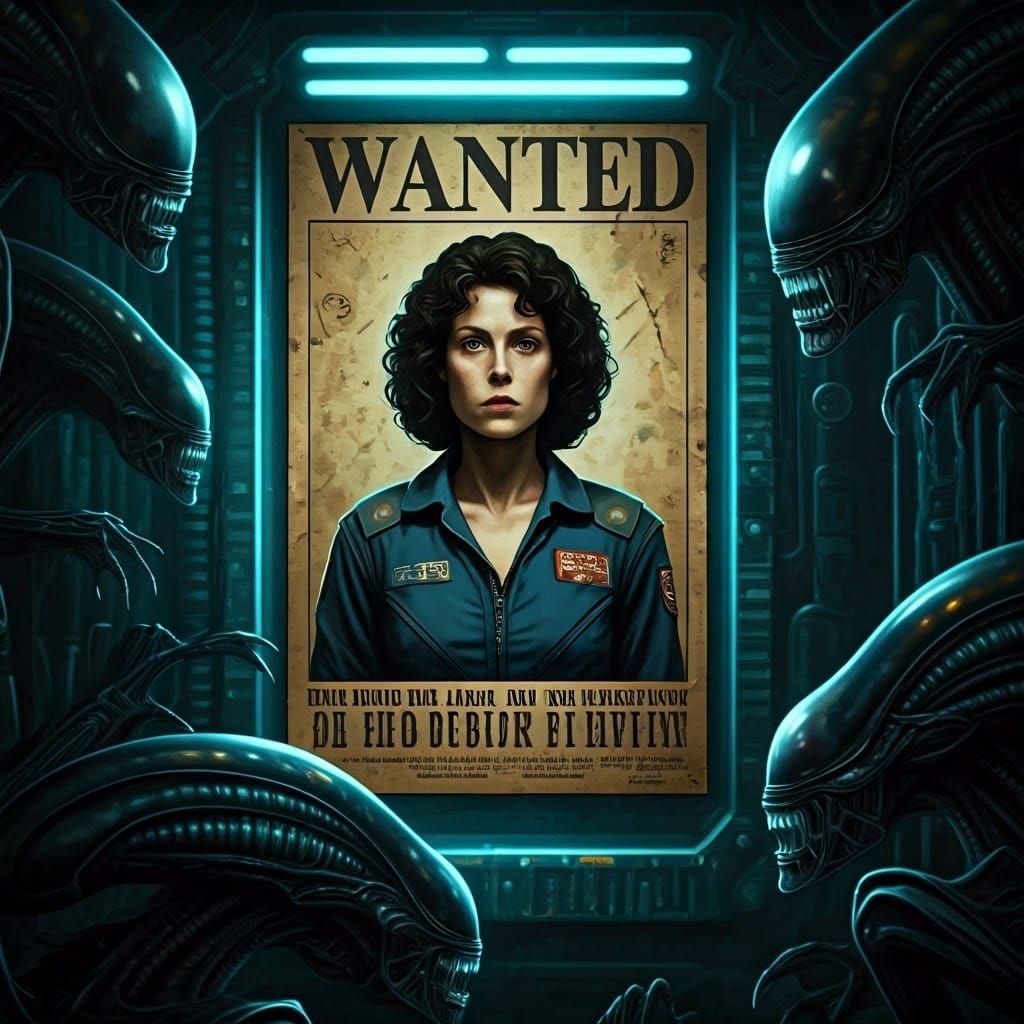 Aliens POV: 'Ellen Ripley' Wanted Poster   by @Blue 