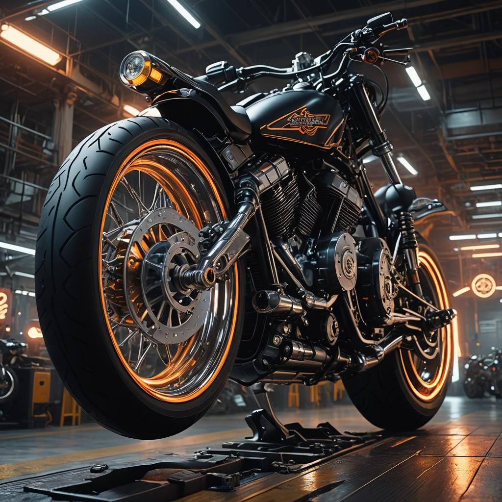 Harley Davidson motorcycle pattern making sequence