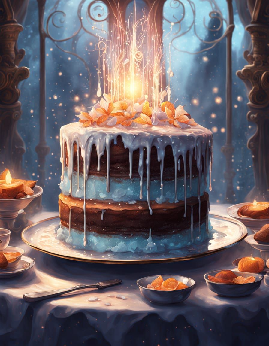 A magical levitating cake