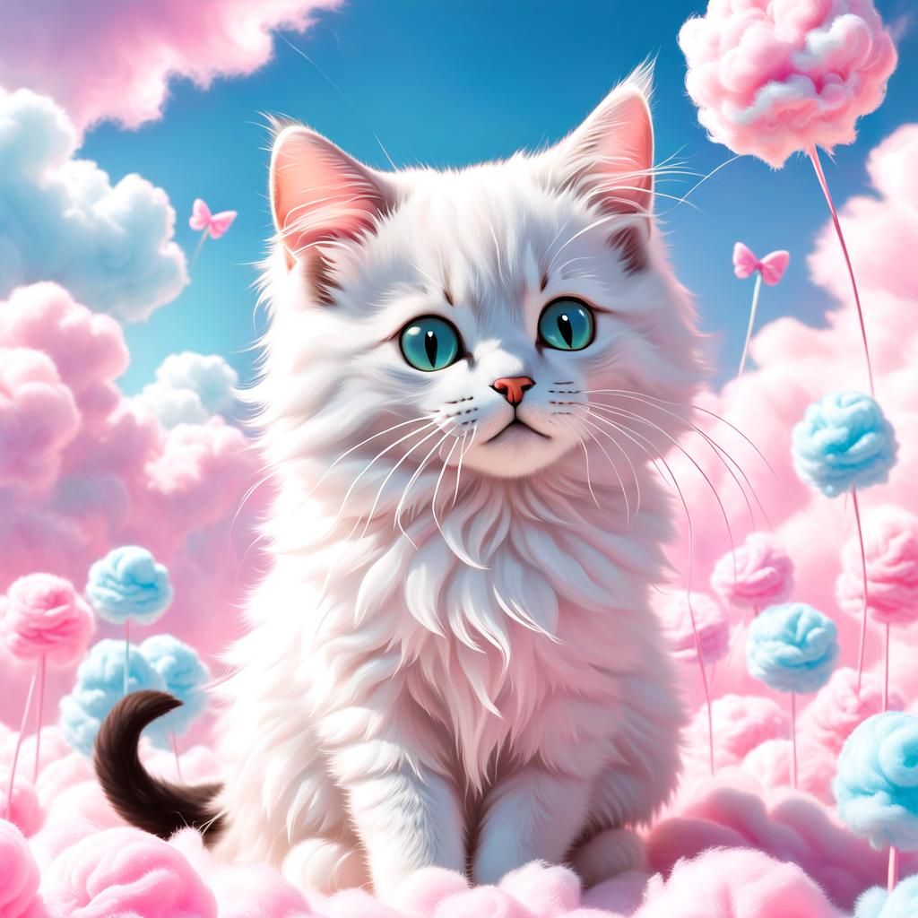 Cat-ton Candy or Kitten Candy?...🐱🍭 - AI Generated Artwork - NightCafe ...