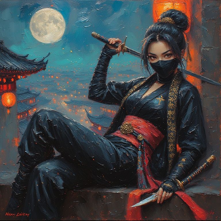 Famous 'Red Belt' Ninja Resting