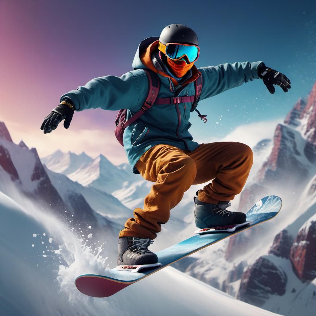 Snowboarding  by @Tajra Adna