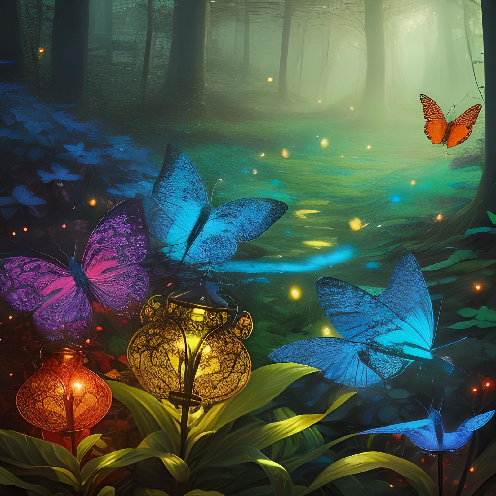 a party in Elven forest