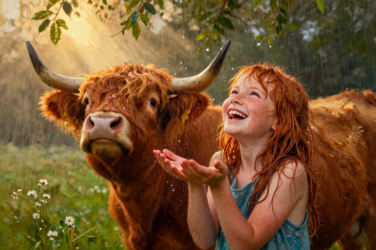 Joy under the Spring rain