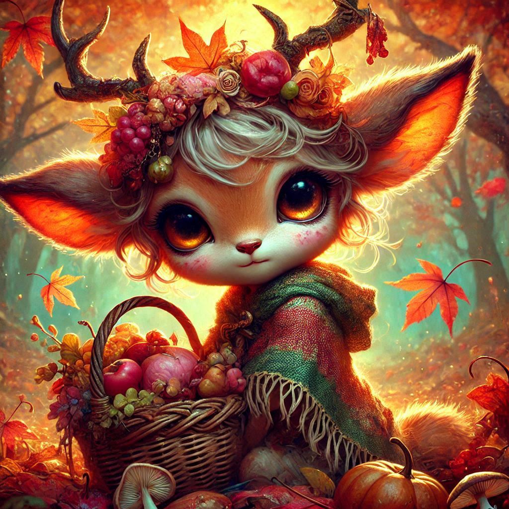 adorable fairy-tale fantasy creature portrait..