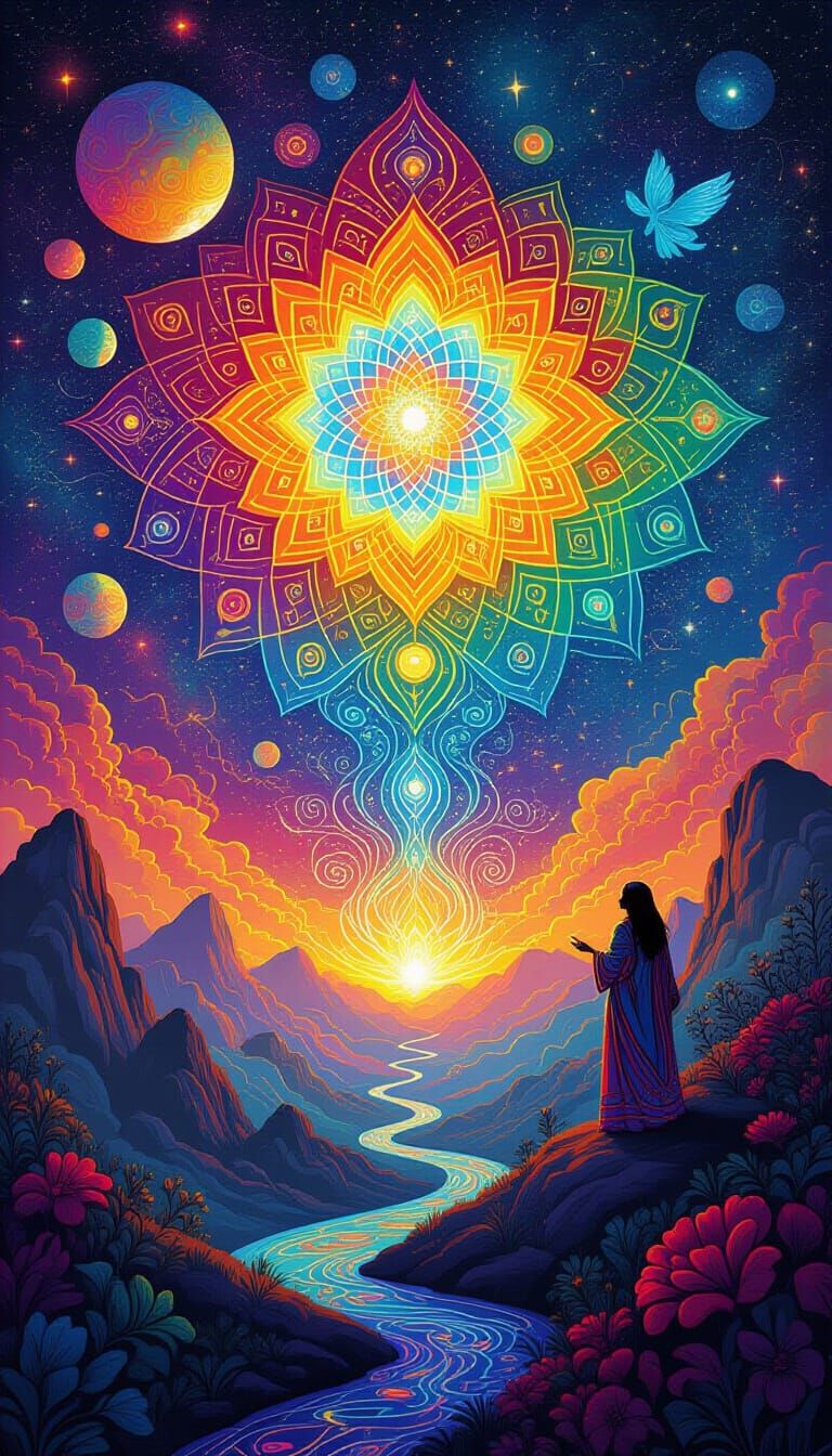 Holographic Cosmic Illustration of Celestial Beings