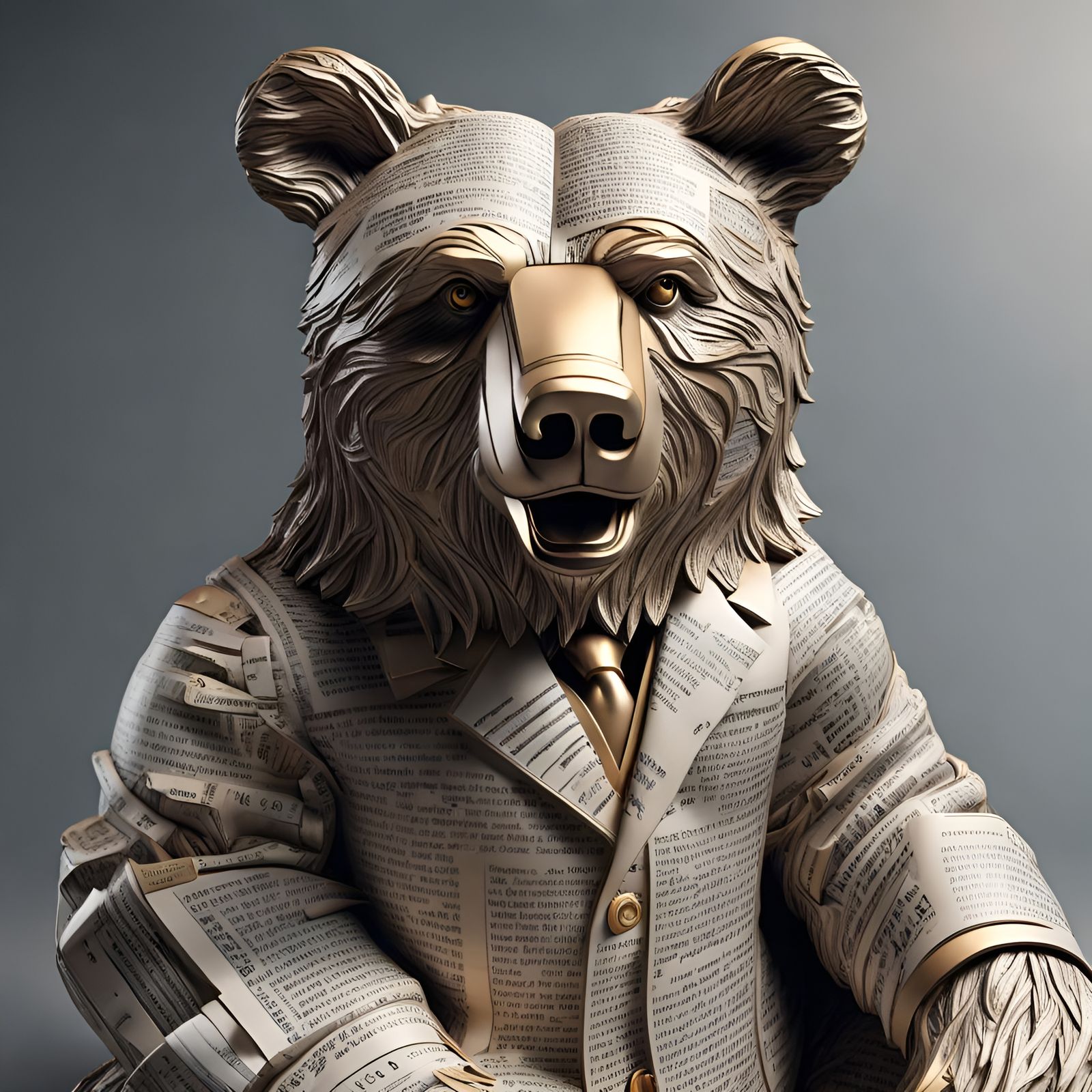 Newspaper Bear