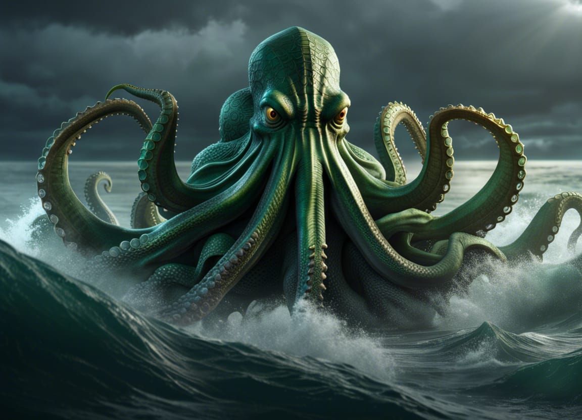 Cthulhu is Kraken - AI Generated Artwork - NightCafe Creator