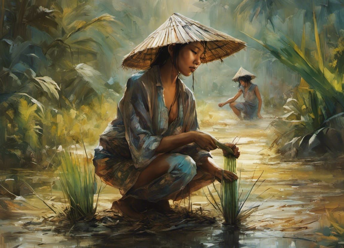 Rice planting  by @Paulo