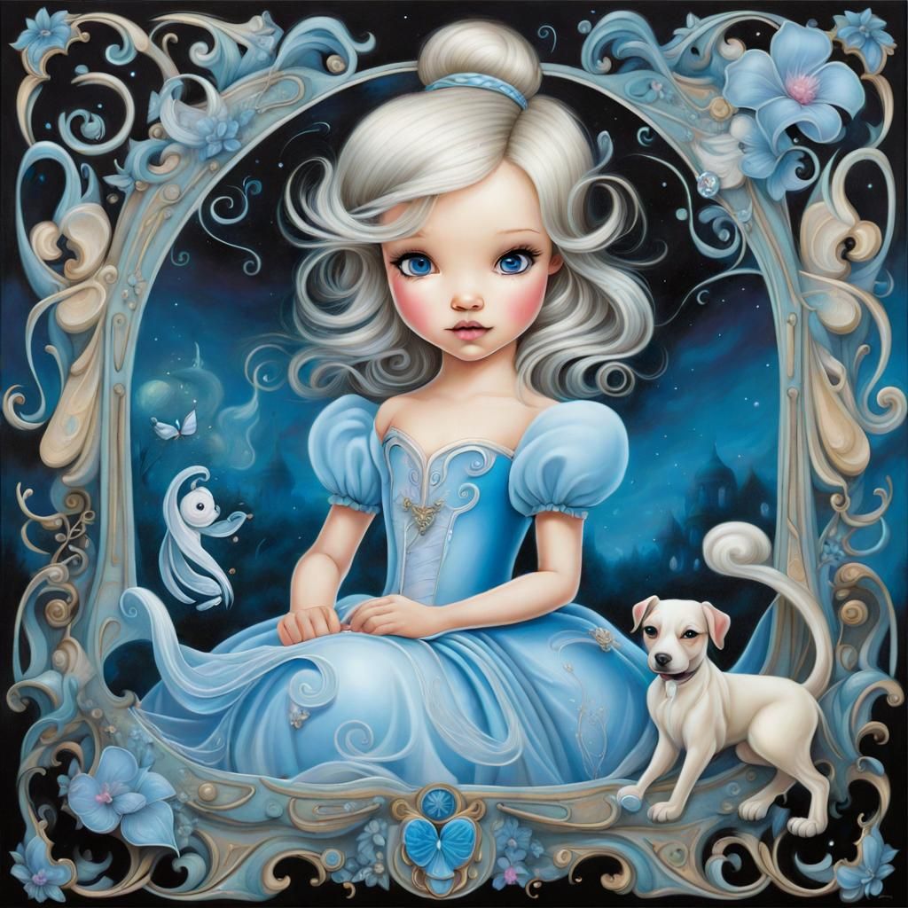 Cinderella in Mystical Realm, Fantasy Art
