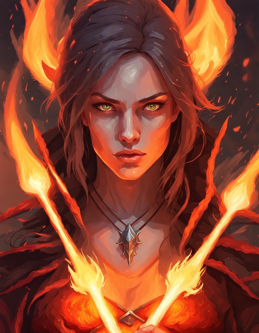 Fire mage - AI Generated Artwork - NightCafe Creator