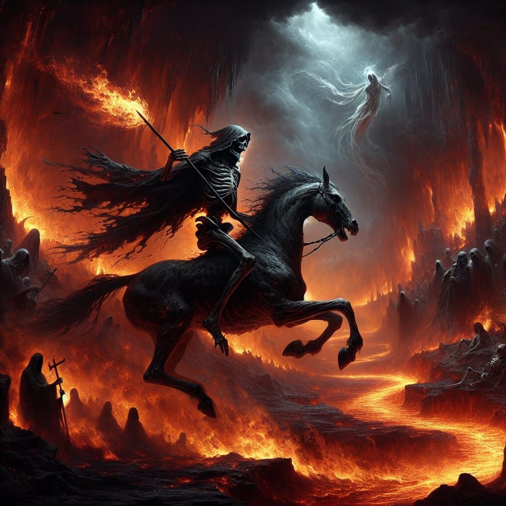 Death escaping hell