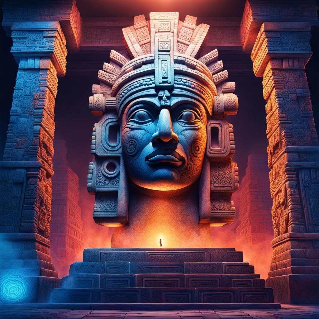 Temple de Kukulkan. - AI Generated Artwork - NightCafe Creator