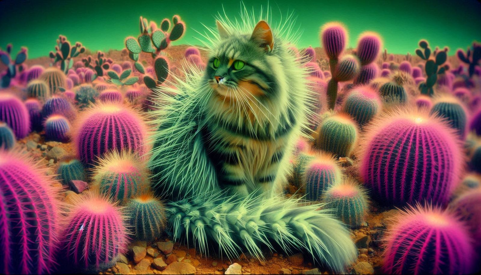 lumberjack's yarn, fearsome critter: cactus cat.