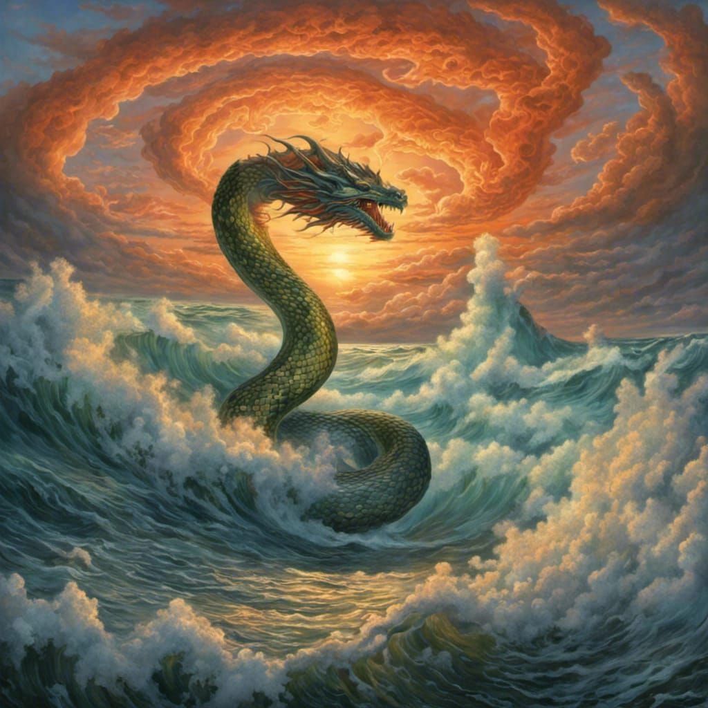 A Great Wrym, who crushes ships and drags sailors to a water...
