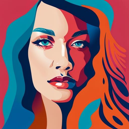 geometric abstract woman - AI Generated Artwork - NightCafe Creator