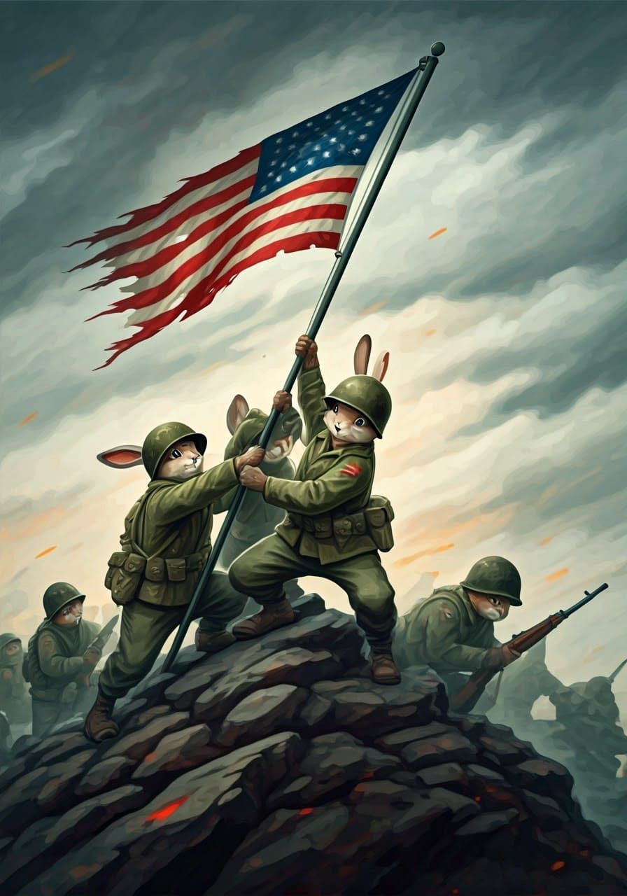 Raising of the Flag  by @Autumn