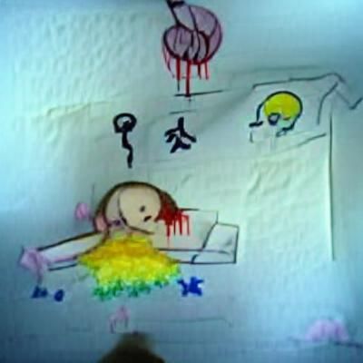 Child's drawing suicide dream baby dream