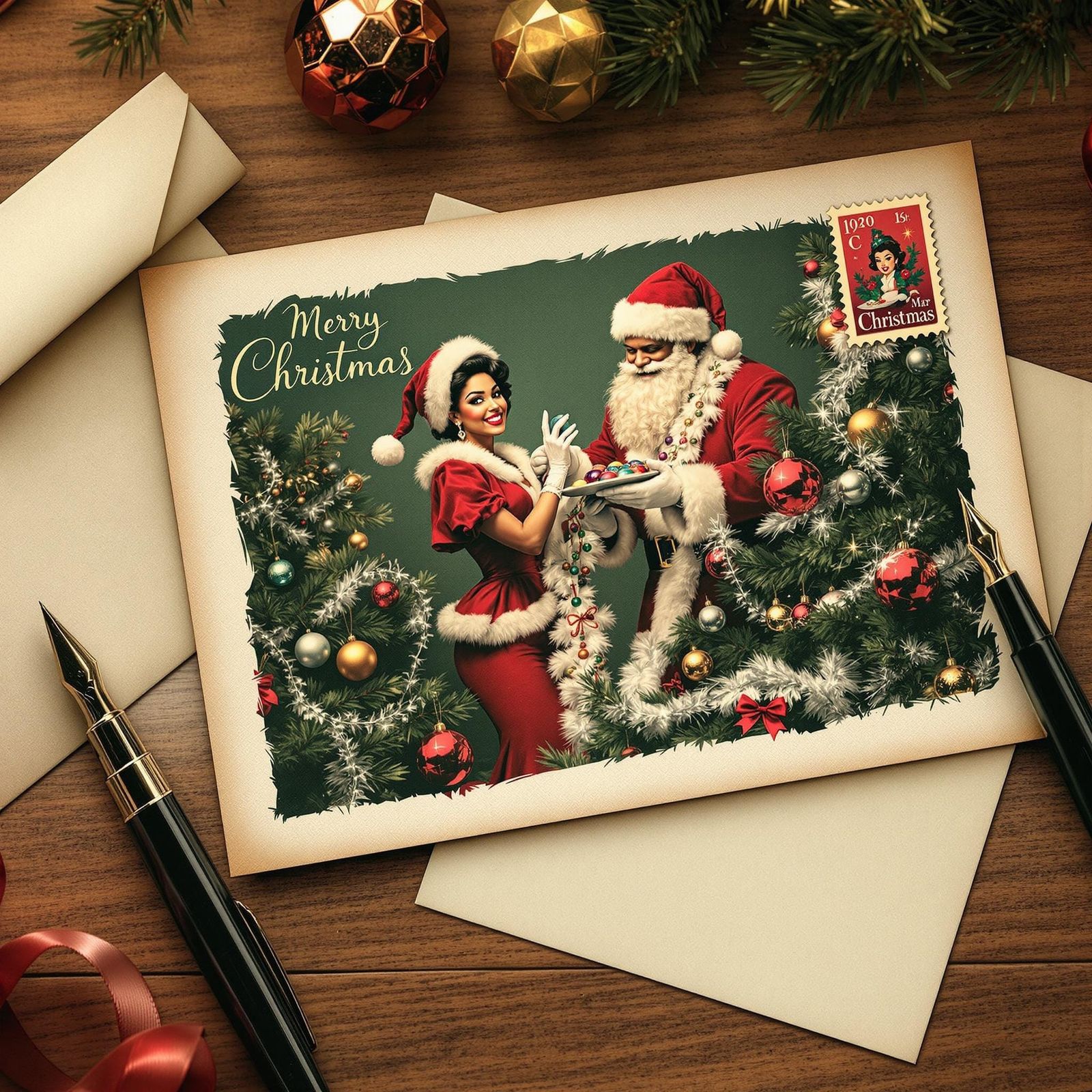 Merry Christmas Postcard  by @Pax