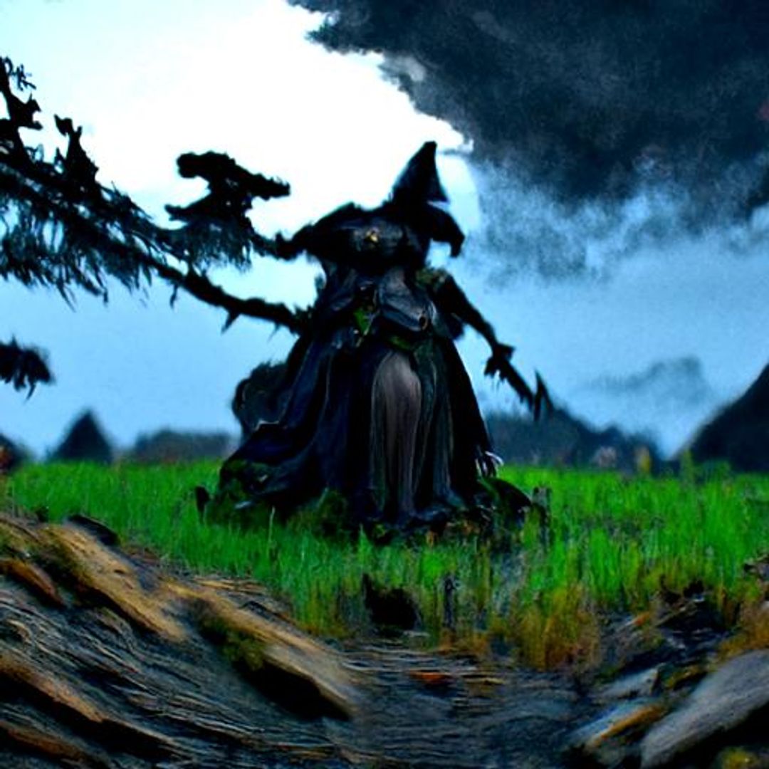 Dark witch cryptid - AI Generated Artwork - NightCafe Creator