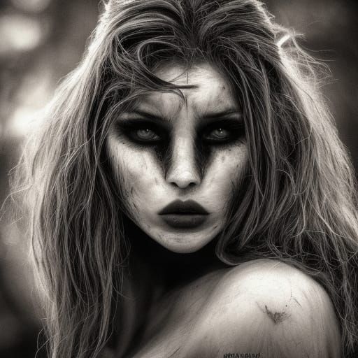 Beautiful Werewolf Female, Royo, Realistic - Ai Generated Artwork 