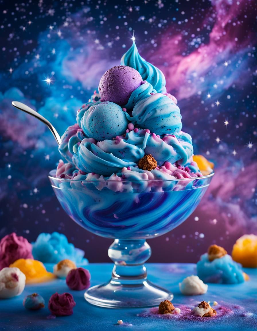 Galactic Swirl sundae - AI Generated Artwork - NightCafe Creator