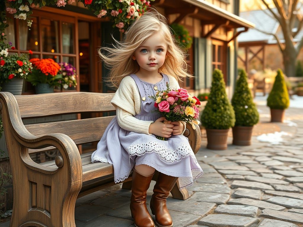 Little girl sitting on a beach   by @DaveyJ