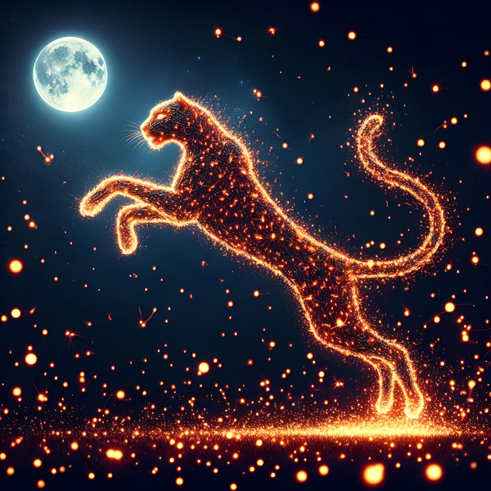 Fiery Firefly Panther - Open Prompt