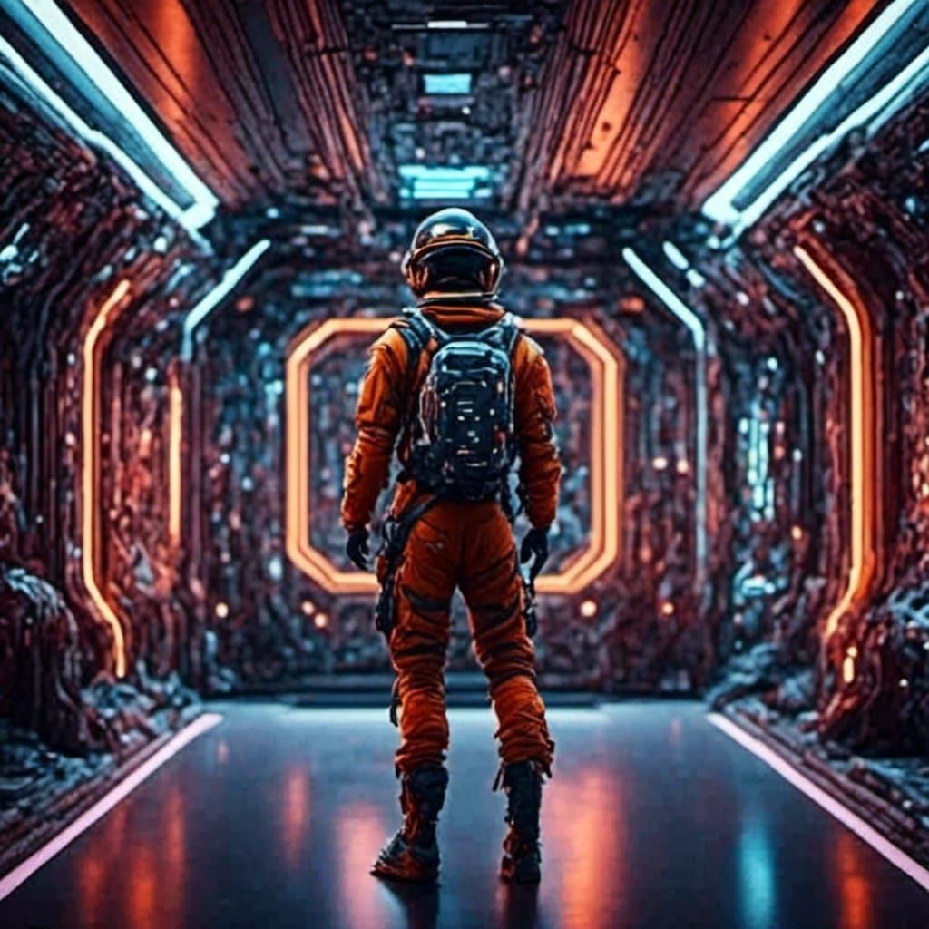 Outside spaceship