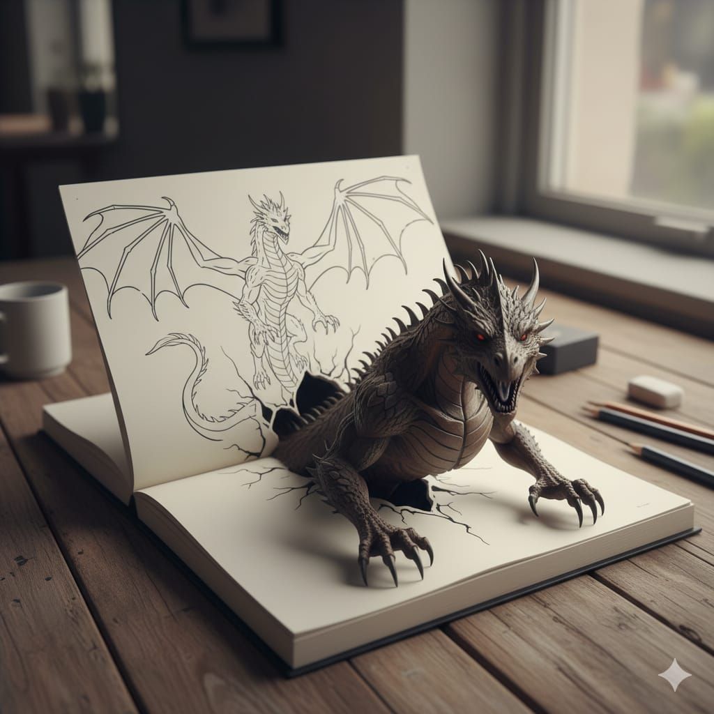 The drawing comes alive