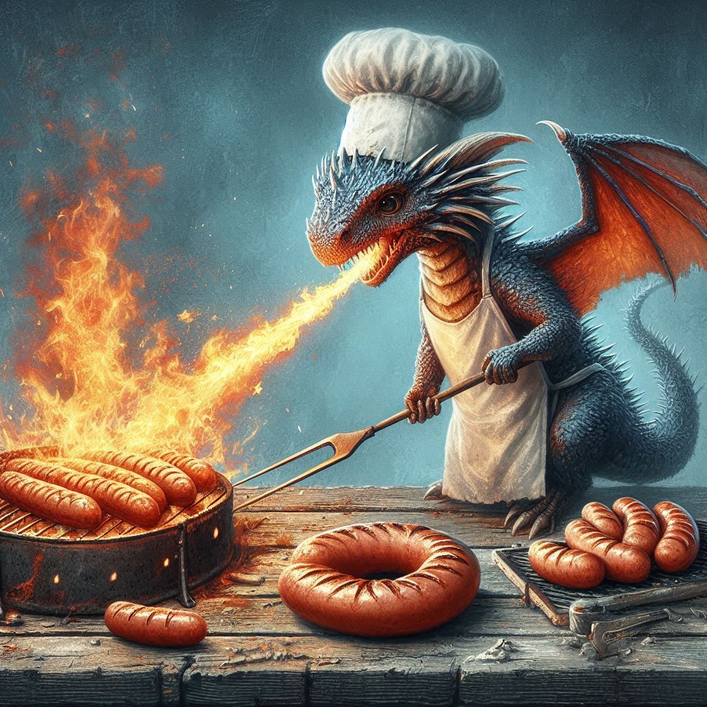 Dragon works as a chef😂  by @Sheyma